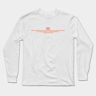 TVA Danger Small Long Sleeve T-Shirt